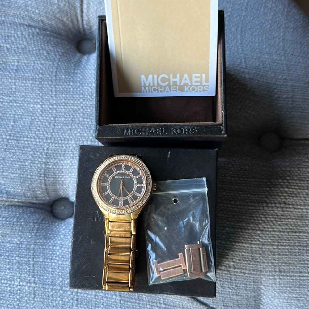 Michael Kors MK Kerry Rose Gold & Black MOP Watch  Women | Color: RoseGold/Black